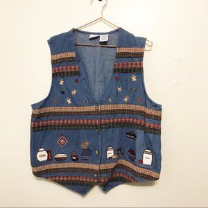 ⛄️Vintage Bobbie Brooks baking jean vest size 18W/20W